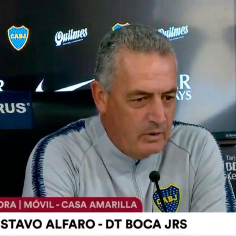 Alfaro dio una pista para el equipo de Boca ante Tigre: "Si no lo tengo, no hay línea de 5"