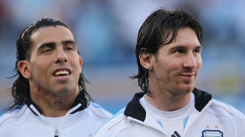 Tevez y Messi, juntos en la Selección Argentina.