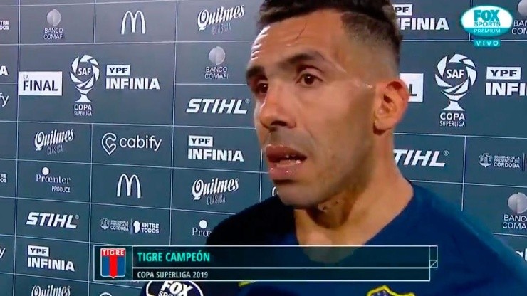 Tevez habló post-partido.