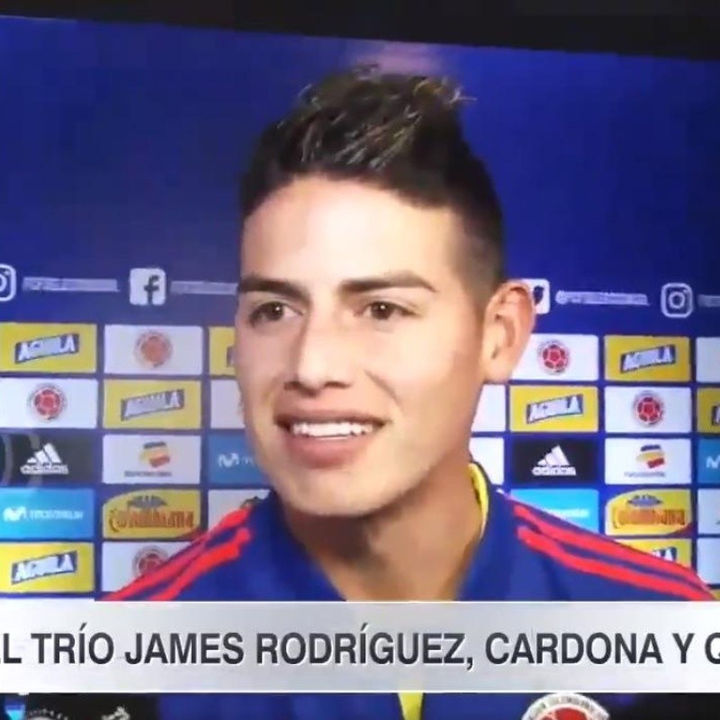 Video: la reacción de James cuando le preguntaron si podían jugar juntos Cardona, Quintero y él