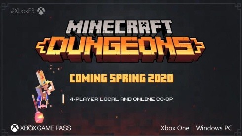 Minecraft Dungeos presentado por Microsoft