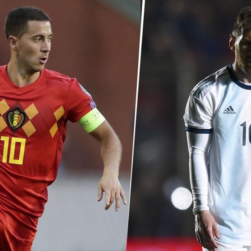 Ya como jugador del Real Madrid, Eden Hazard se volvió a rendir a los pies de Lionel Messi