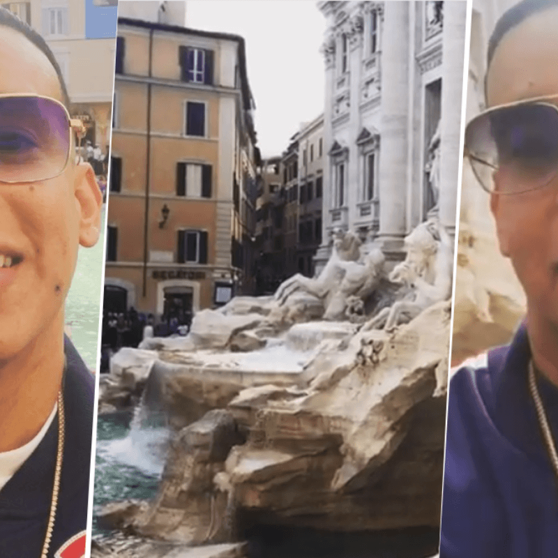 Daddy Yankee estuvo en la Fontana di Trevi y cumplió con la tradición