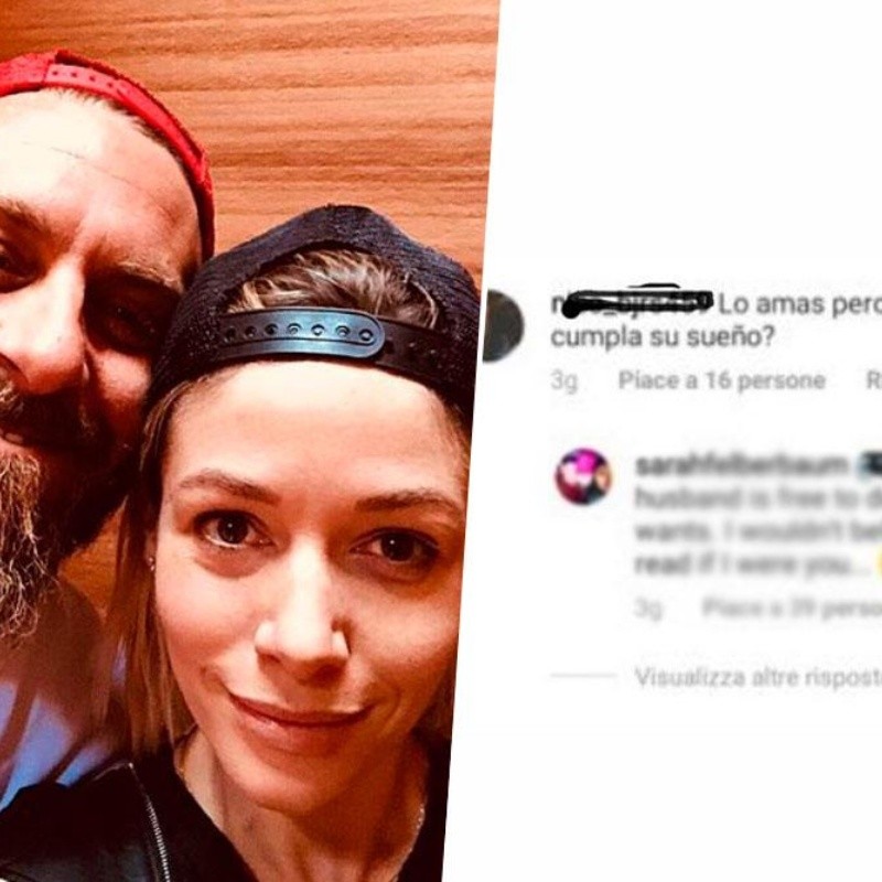 A la mujer de De Rossi le tiraron "no dejas que tu marido cumpla un sueño" e ilusionó a todo Boca