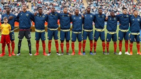 El equipo de la Selección Colombia ante Senegal.