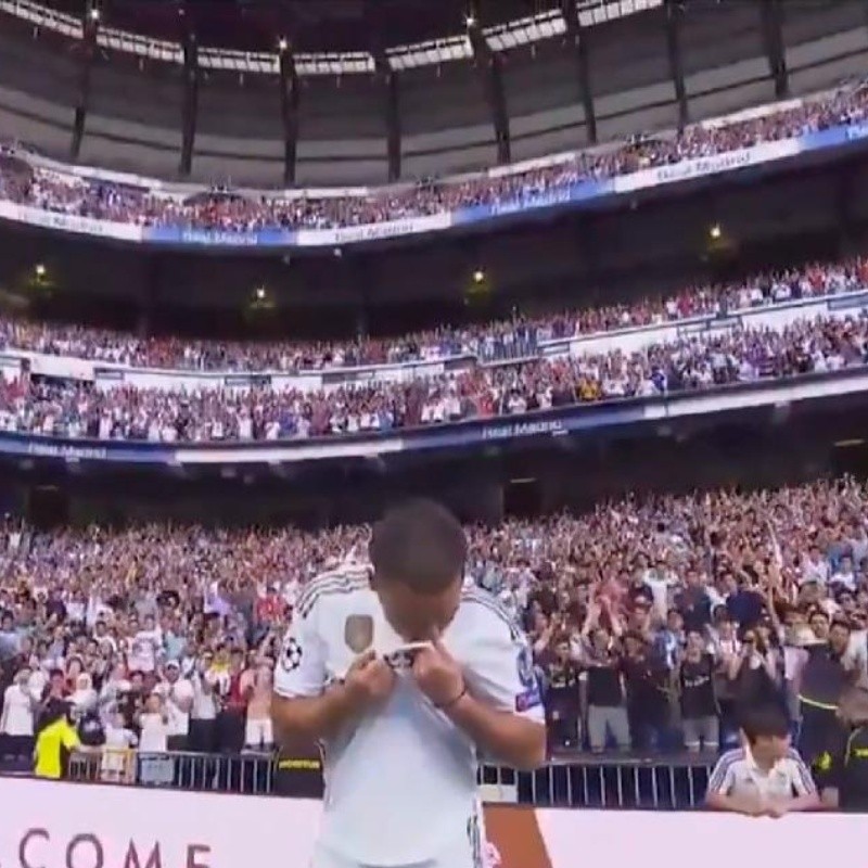 Video: Hazard besó el escudo del Real Madrid