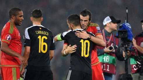 Hazard y Bale, en un Bélgica - Inglaterra.