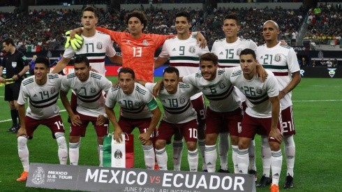 Formación titular de México en el amistoso ante Ecuador.