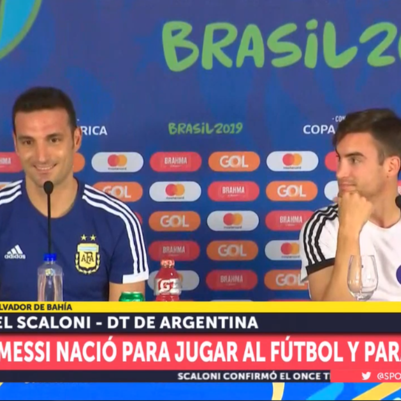 Antes del debut, las risas de Scaloni: "Si ganamos la Copa América, me retiro"