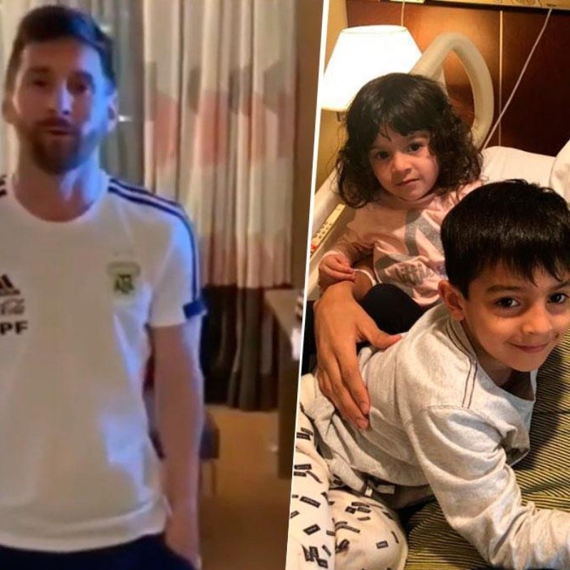 Video: el mensaje de Messi para los hijos de Andrada después de la lesión de su papá