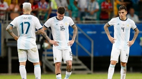 La tristeza de los jugadores argentinos.