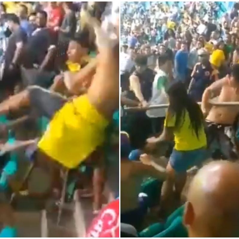 ¡La bochornosa gresca de hinchas de Colombia en el Arena Fonte Nova!