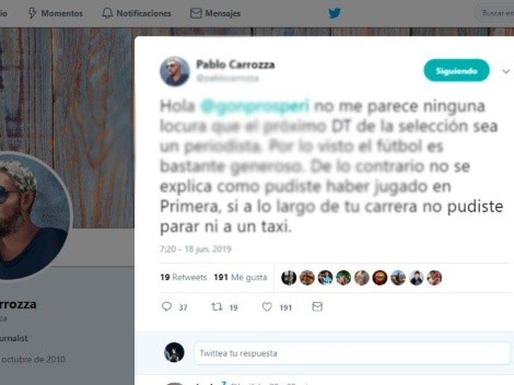 Juega en Argentina, se la pudrió a los periodistas por Twitter y terminó siendo trolleado