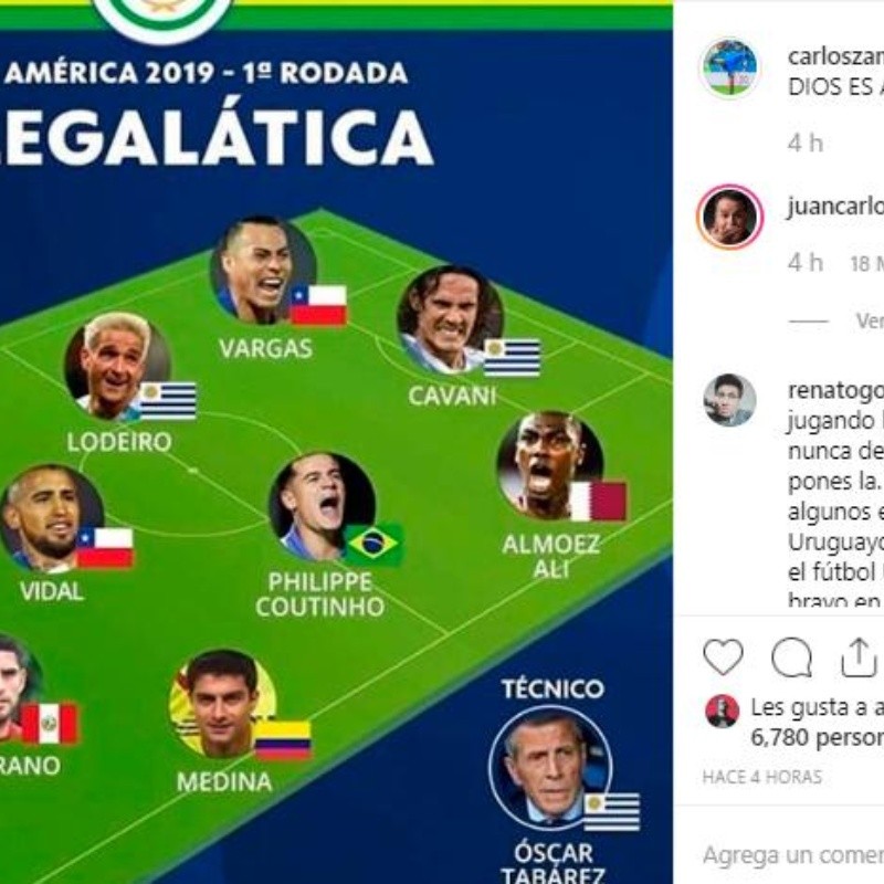 En el once ideal: Zambrano es incluido en el mejor equipo de la primera fecha