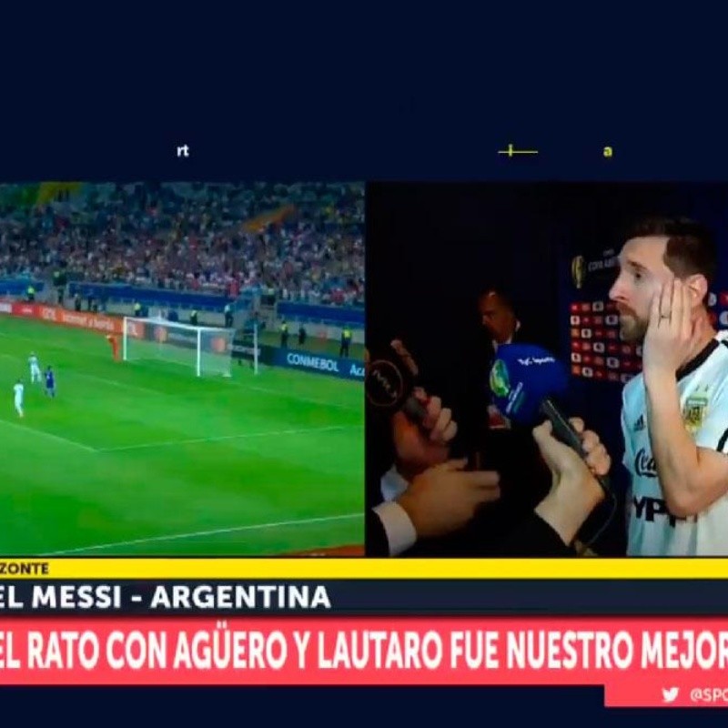 Messi entendió el cambio de Lautaro: "Por ahí quedamos un poco descompensados en el medio"