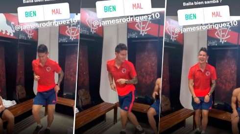 La Selección Colombia de fiesta: Cuadrado subió un video de James Rodríguez bailando en el vestuario