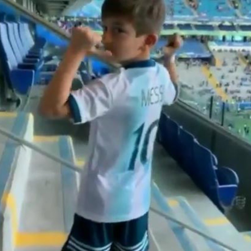 Nos morimos de ternura: así festejó Thiago Messi la victoria de Argentina