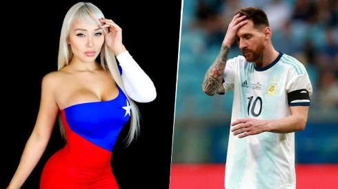 Antes que juegue Chile, Daniella Chávez aprovechó para pegarle a Messi
