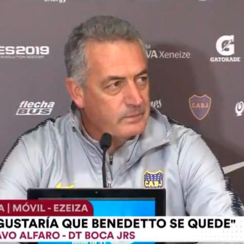 Alfaro se ilusionó con incorporar a dos ex-Boca, pero asumió: "Hasta fin de año es imposible"