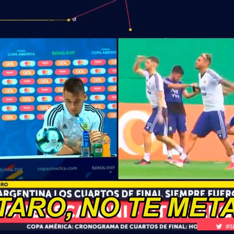 Como un padre a un hijo: Scaloni defendió a Lautaro de la pregunta de un periodista