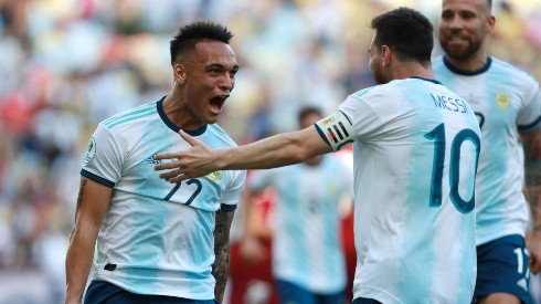 Lautaro grita su gol ante Venezuela. (Getty)