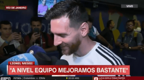 La reacción de Messi cuando le mostraron el video de Mateo en la tribuna