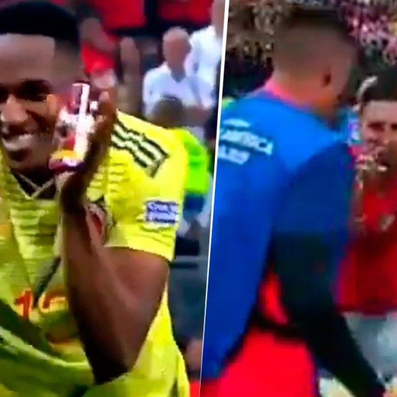 Mal ganador: jugador de Chile trolleó a Yerry Mina por su festejo