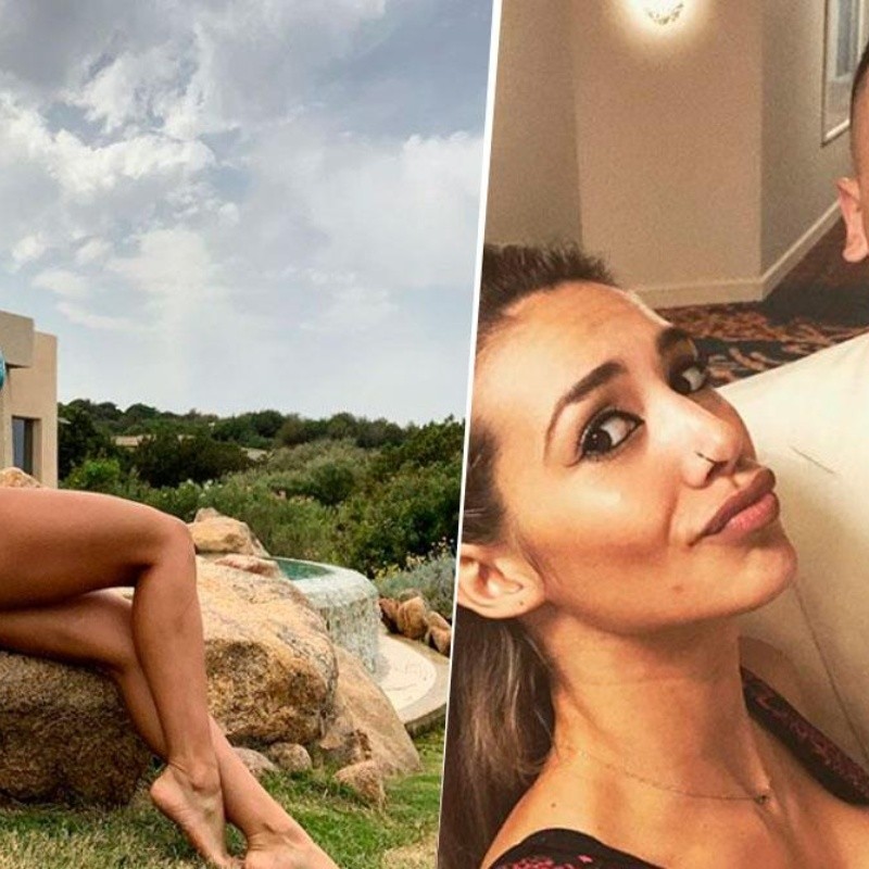 Mientras se habla del Sevilla, Ocampos terminó sus vacaciones y subió foto con su mujer haciéndole 'koala'