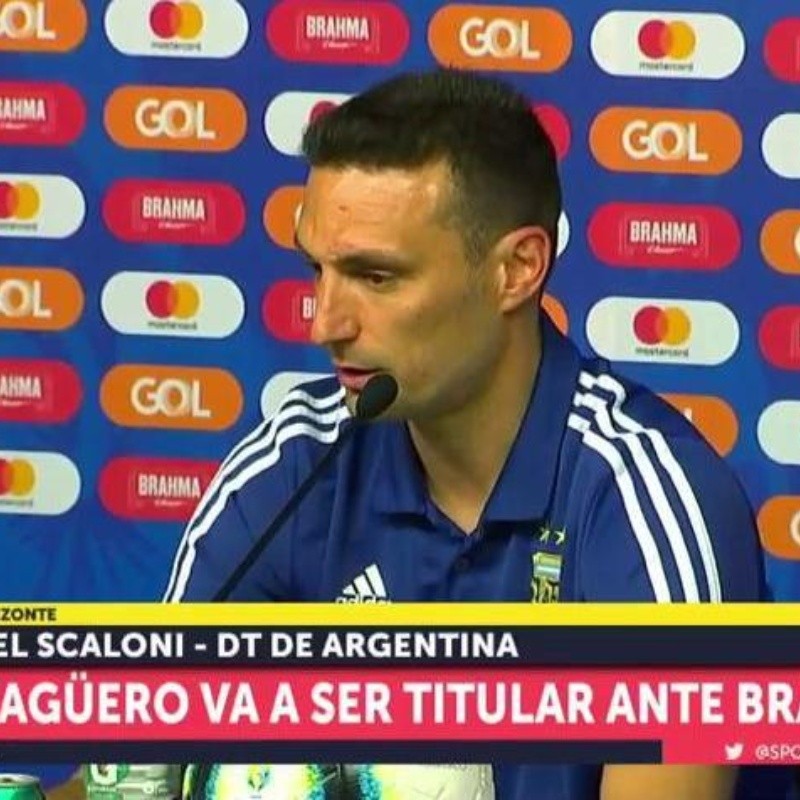 No lo saca ni loco: Scaloni confirmó que Agüero va a ser titular contra Brasil