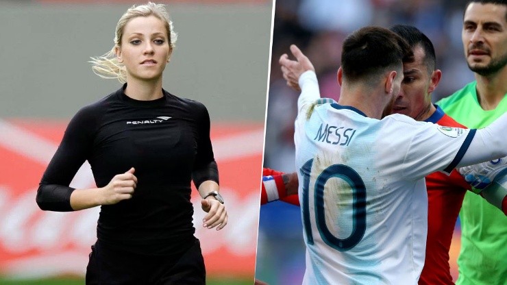 Fernanda Colombo detalló el cruce Messi-Medel en Instagram y explicó por qué no intervino el VAR