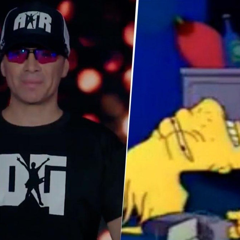 Pablo Lescano vio una foto suya detonado y se comparó con Bart Simpson