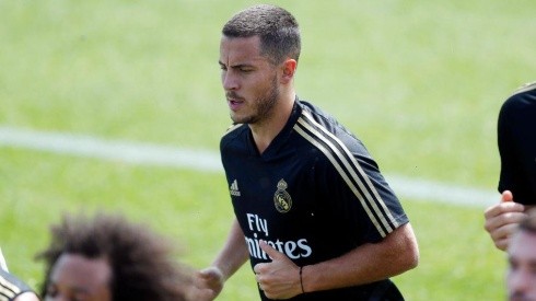Eden Hazard entrenando en Real Madrid.