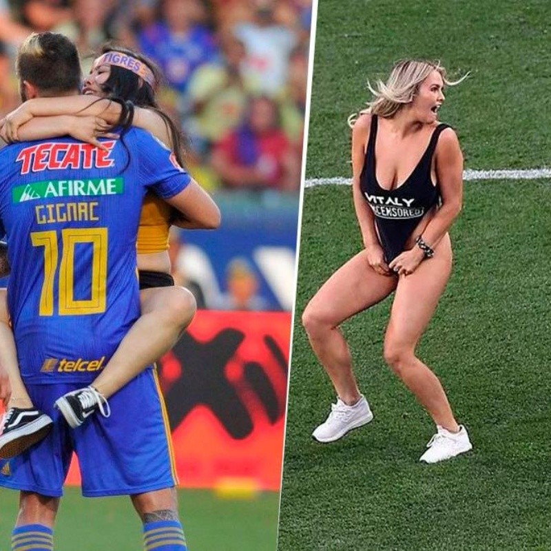 ¡Como en la Champions! Una mujer invadió la cancha en América - Tigres