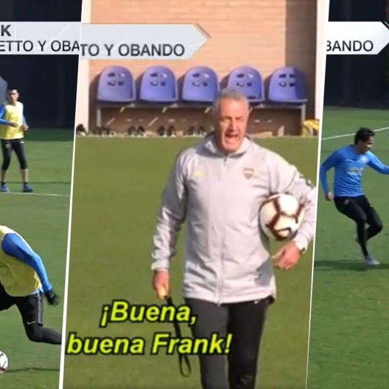 Prendido fuego: Frank Fabra, a puro lujo en el entrenamiento de Boca