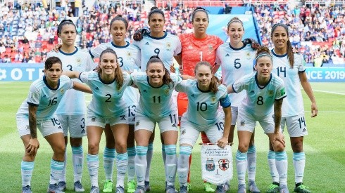 La Selección Argentina en su debut ante Japón en el Mundial 2019. (Getty)