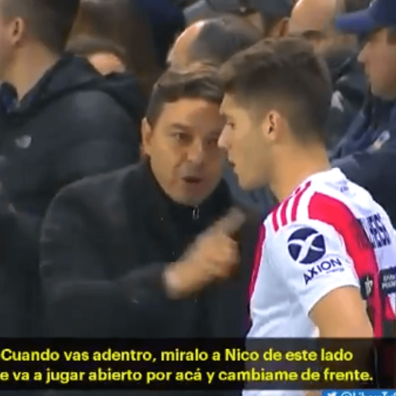 Video: lo que le dijo Gallardo al pibe Rollheiser antes de debutar con River