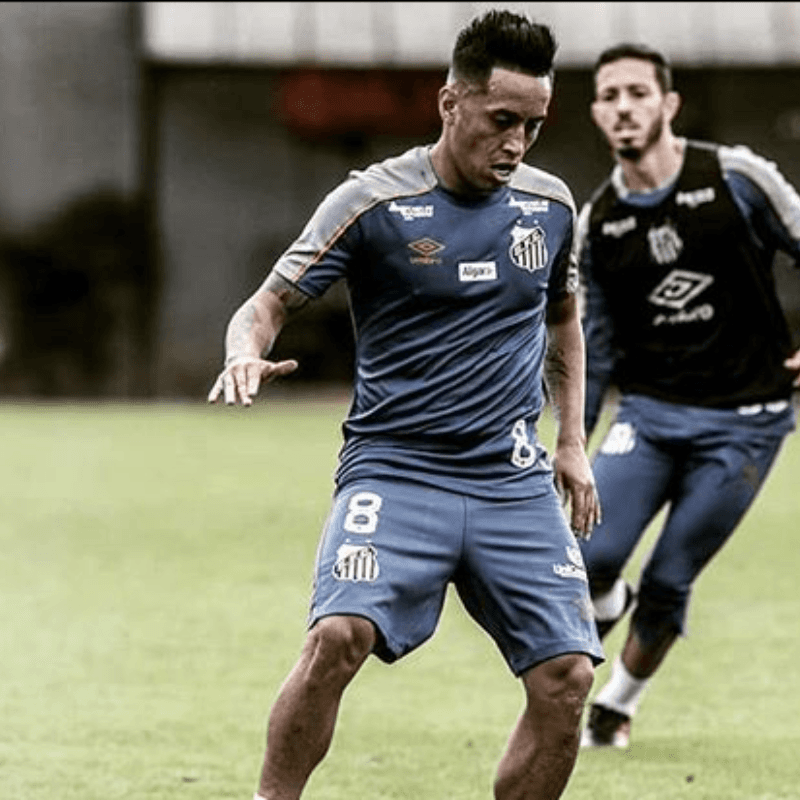 Christian Cueva subió una foto en Instagram en su retorno a los entrenamientos del Santos