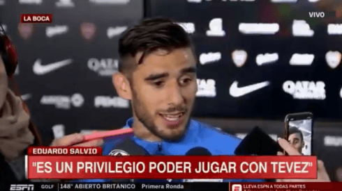 Eduardo Salvio frenó la pregunta de un periodista y tiró: "Me gustaría aclararlo"