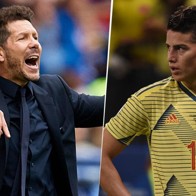 Diego Simeone habló sobre la posible llegada de James Rodríguez al Atlético Madrid