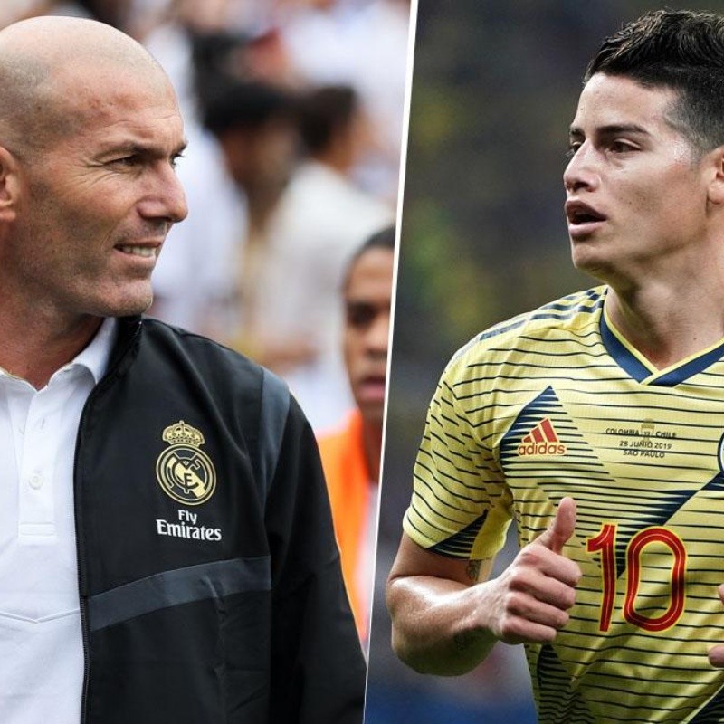 Zidane se desvincula de la polémica sobre el futuro de James Rodríguez