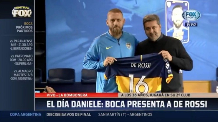 Daniele De Rossi en su presentación.