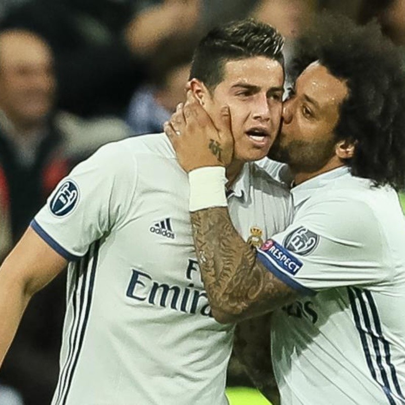 Marcelo quiere a James Rodríguez y así lo demostró en sus redes sociales