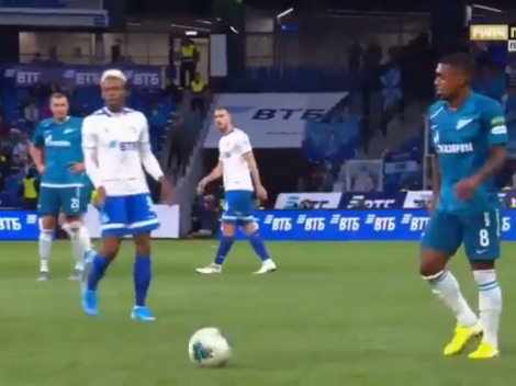 Video: Malcom debutó en el Zenit pegándole un pelotazo al árbitro