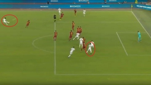 Faltó el VAR: centro perfecto de Marcelo y gol de Casemiro en offside ante la Roma