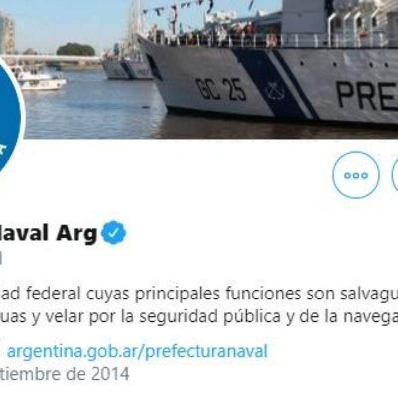 Es tendencia en Twitter: hackearon la cuenta de la Prefectura Naval Argentina