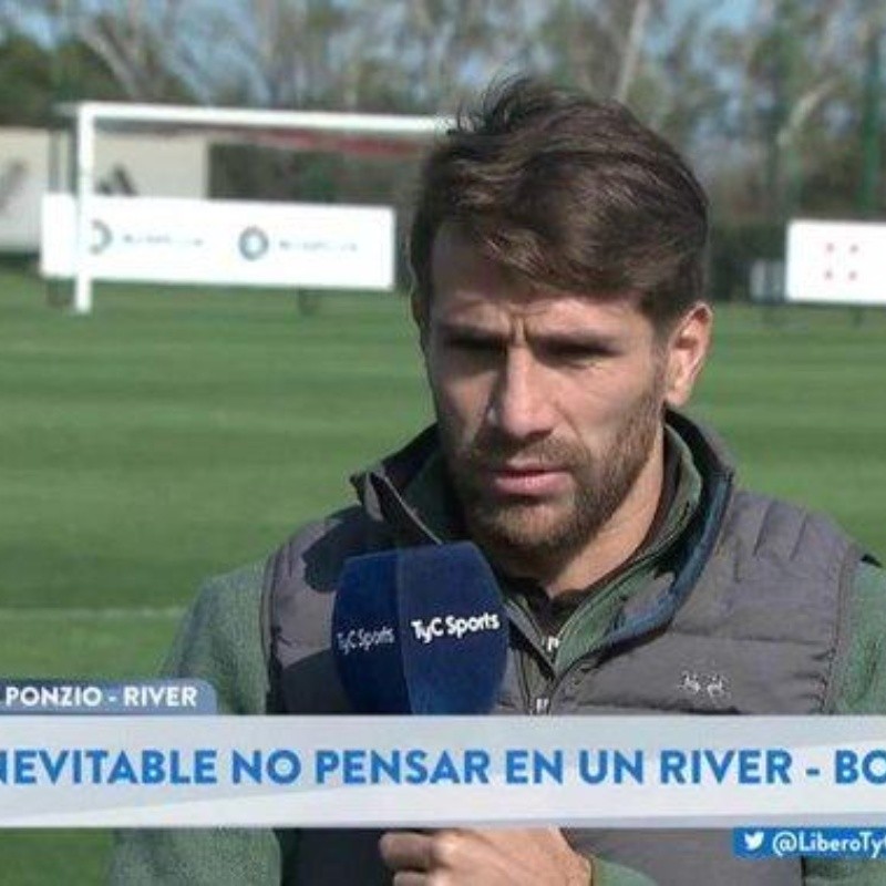 Le preguntaron por un posible River-Boca en Libertadores y Ponzio nos hizo reflexionar a todos