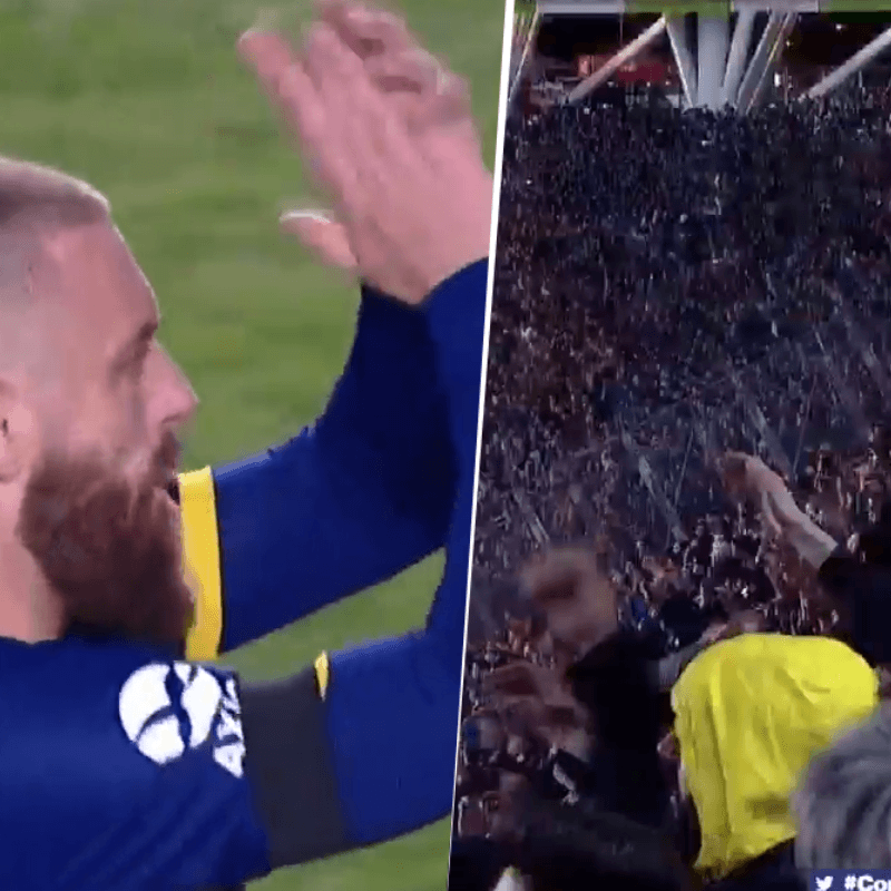 De Rossi saludó a la hinchada de Boca y el "y dale, y dale, y dale Boca dale" explotó