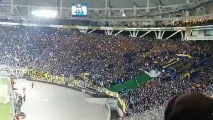 Los hinchas de Boca en La Plata.