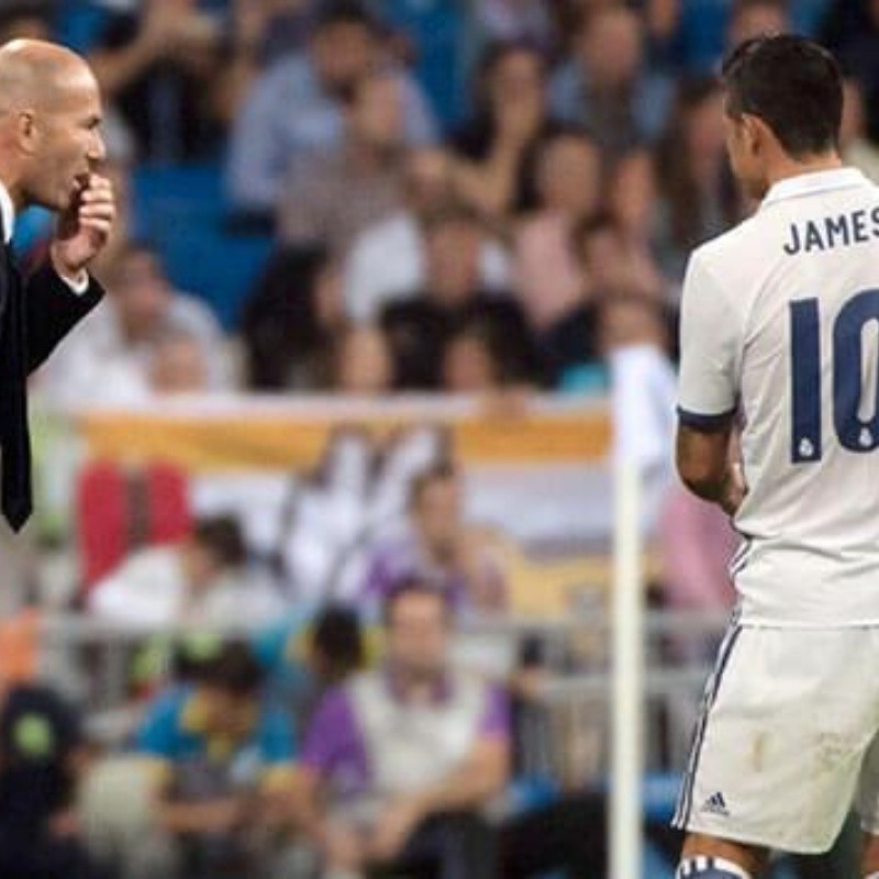 A Zidane no le gusta esto: lo que pasó en las redes entre James y el Real Madrid