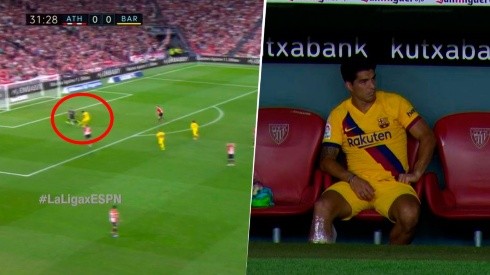 A Luis Suárez le regalaron un mano a mano, falló de manera increíble ¡y se lesionó!